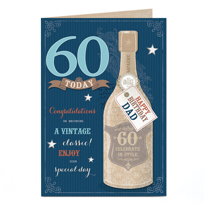 Personalised 60th Birthday Card - Vintage Classic [Dad]