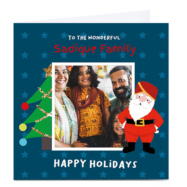 Photo Roshah Designs Christmas Card - Happy Holidays Santa