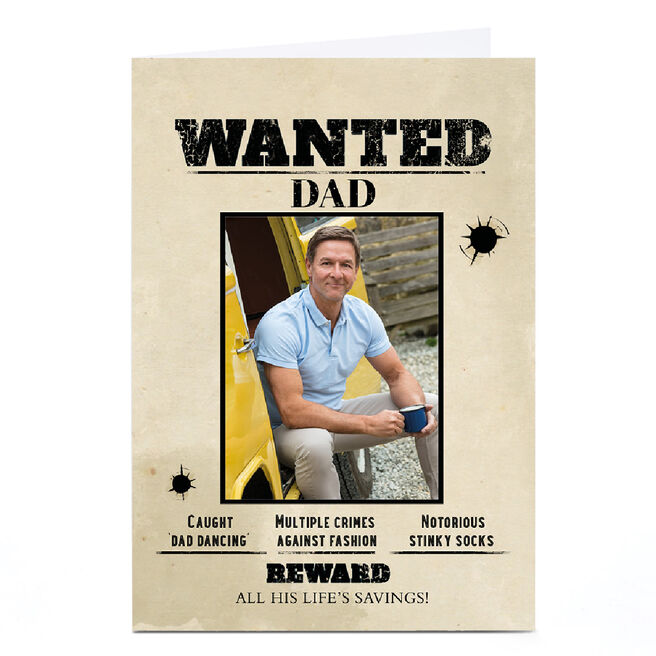 Photo Father's Day Card - WANTED Poster