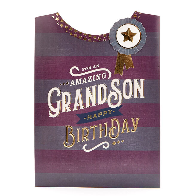 Signature Collection Birthday Card - Amazing Grandson