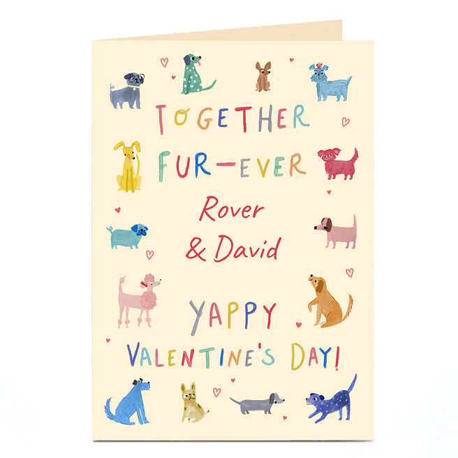 Personalised Valentine's Day Card - Together Fur-ever
