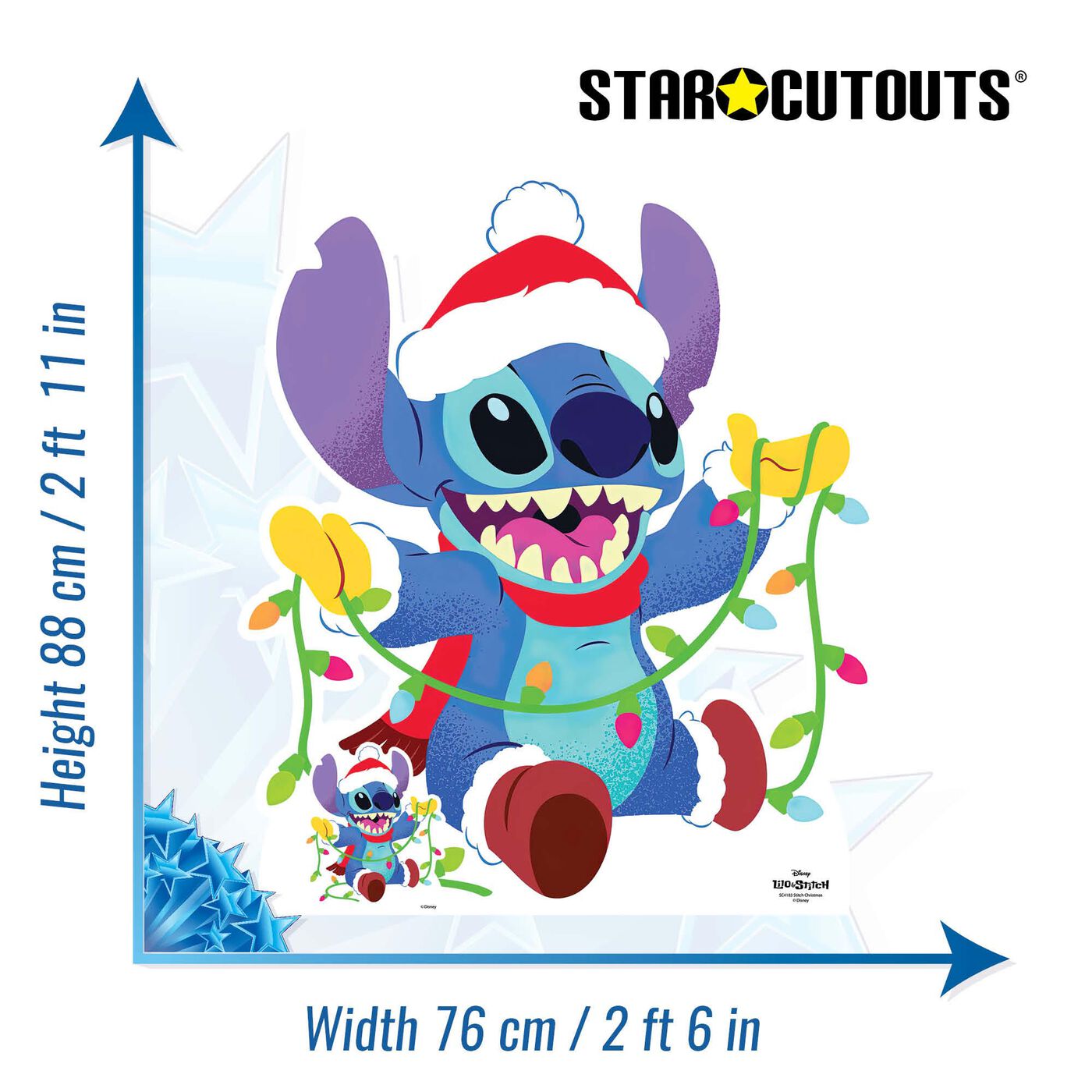Buy Stitch Christmas Cardboard Cutout for GBP 22.99 Card Factory UK