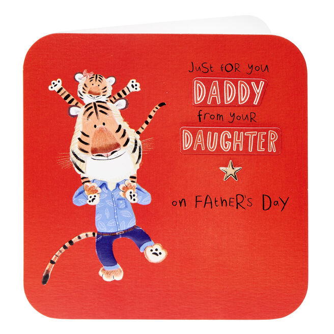 Daddy from Daughter Tigers Father's Day Card