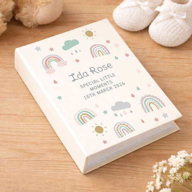 Personalised Rainbow 6x4-Inch Photo Album with Sleeves