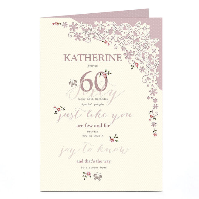 Personalised 60th Birthday Card - A Joy To Know