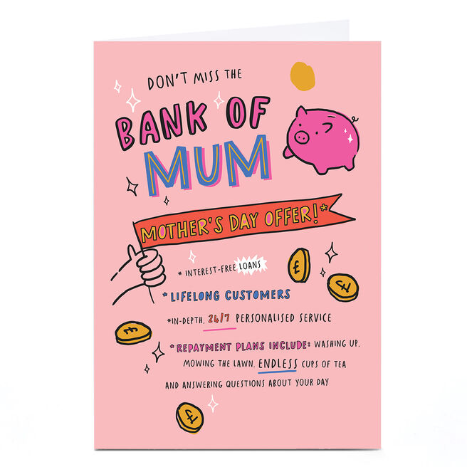 Mother's Day Card - Bank Of Mum