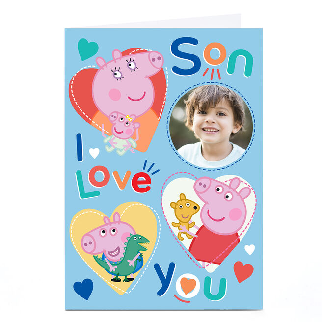Photo Peppa Pig Valentine's Day Card - Love You Hearts, Son