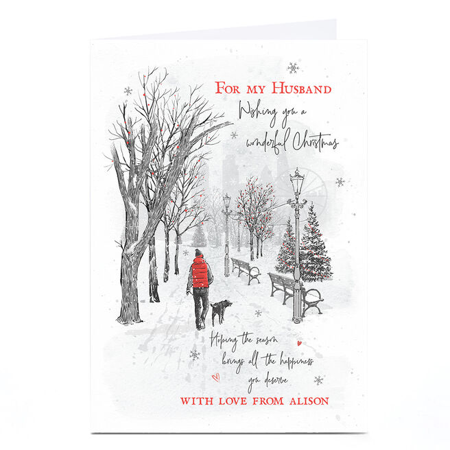 Personalised Christmas Card - The Happiness You Deserve