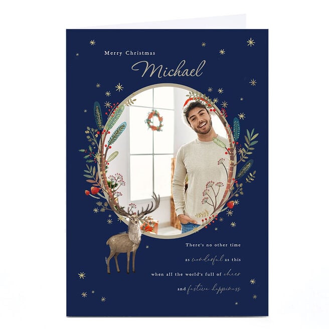 Photo Christmas Card - Stag Scene