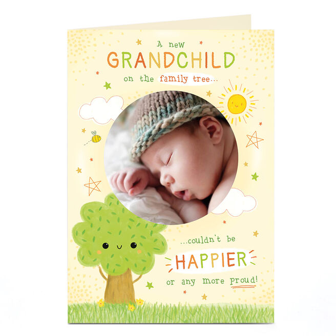 Personalised Photo Card - New Grandchild On The Family Tree