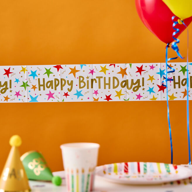 Bright Stars Happy Birthday Banner