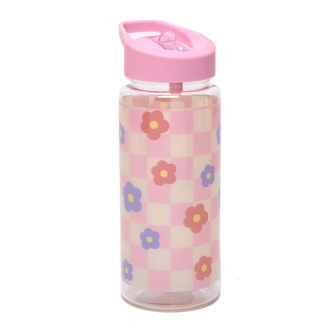 Smiley Floral Water Bottle