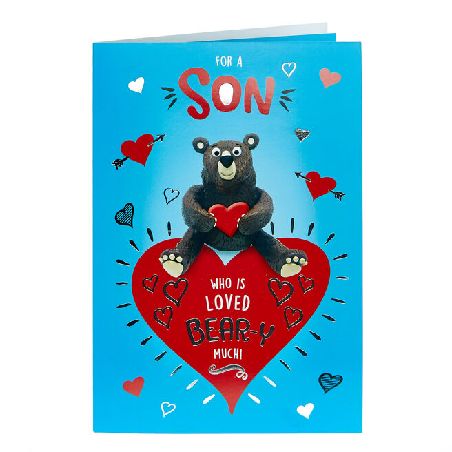 Valentine's Day Card - Son Loved Bear-y Much