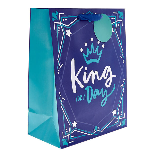 Large Portrait Gift Bag - King For A Day
