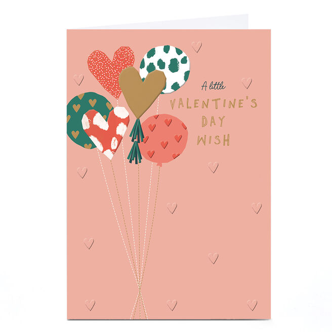 Personalised Valentine's Day Card - A Little Wish Balloons