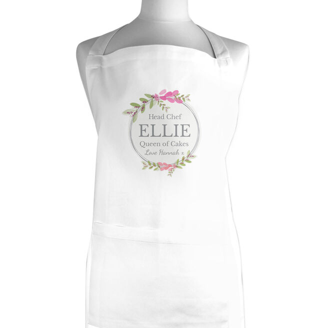 Personalised Floral Apron