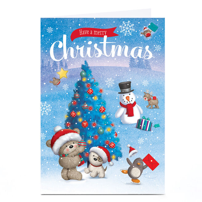 Personalised Christmas Card - HUGS - Have a Merry Christmas