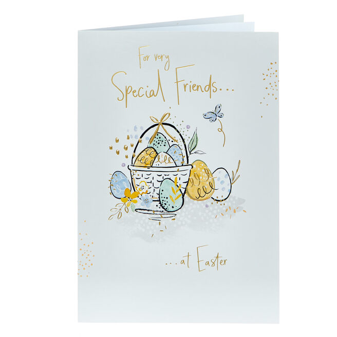 Special Friends Basket Of Eggs Easter Card