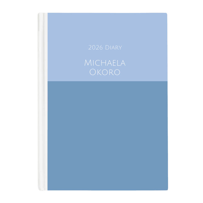 Personalised Diary - Blue Block Colour