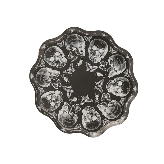 Skull Paper Plates - Pack of 8