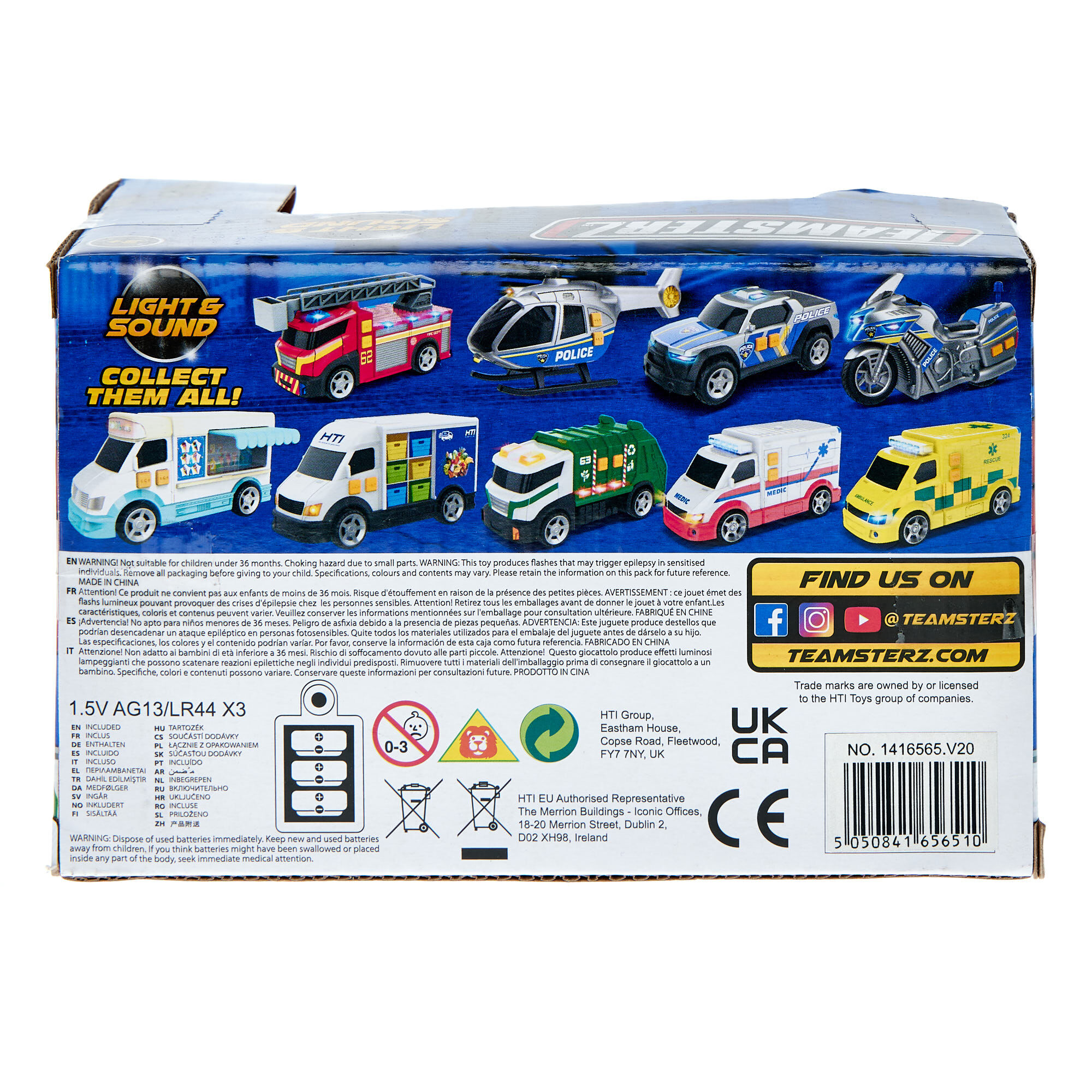 Buy Teamsterz Small Lights Sound Fire Engine for GBP 8.99 Card Factory UK