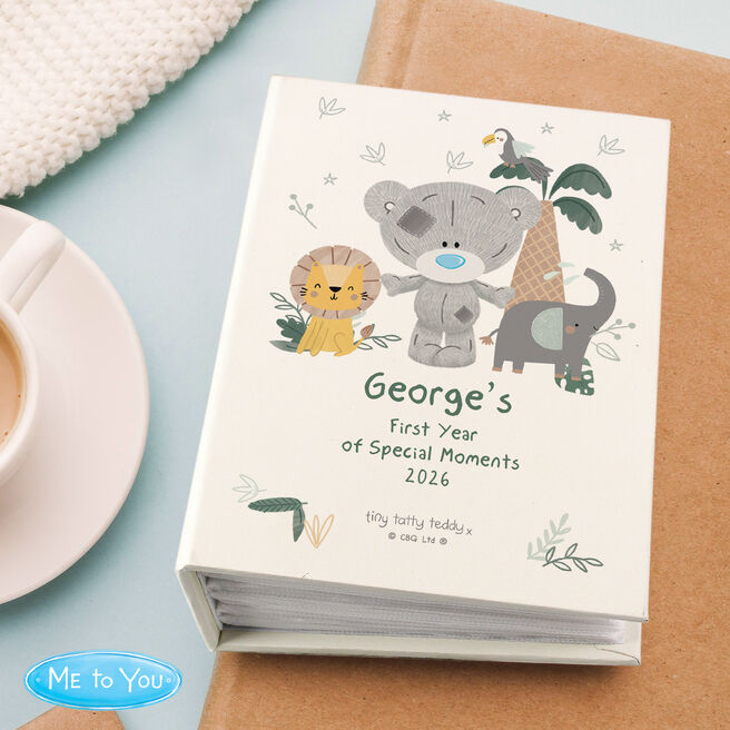 Personalised Tiny Tatty Teddy Jungle Animals 6x4-Inch Photo Album