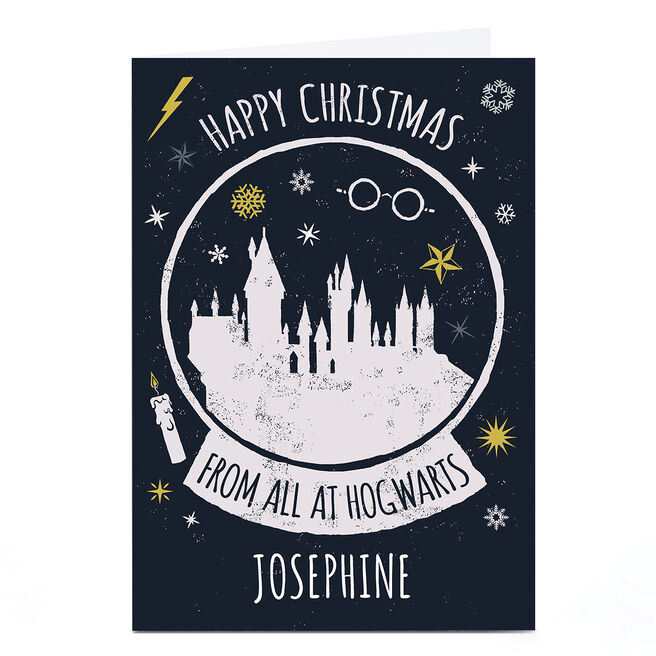 Personalised Harry Potter Christmas Card - Hogwarts