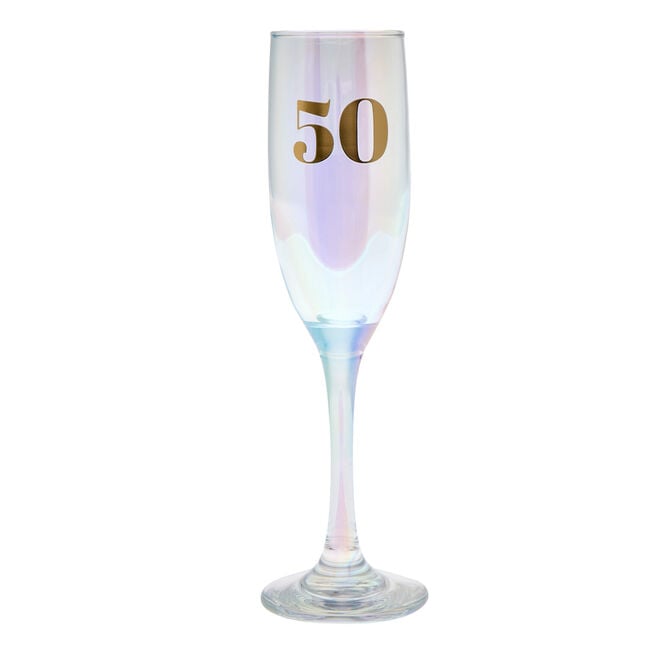 50th Birthday Champagne Flute