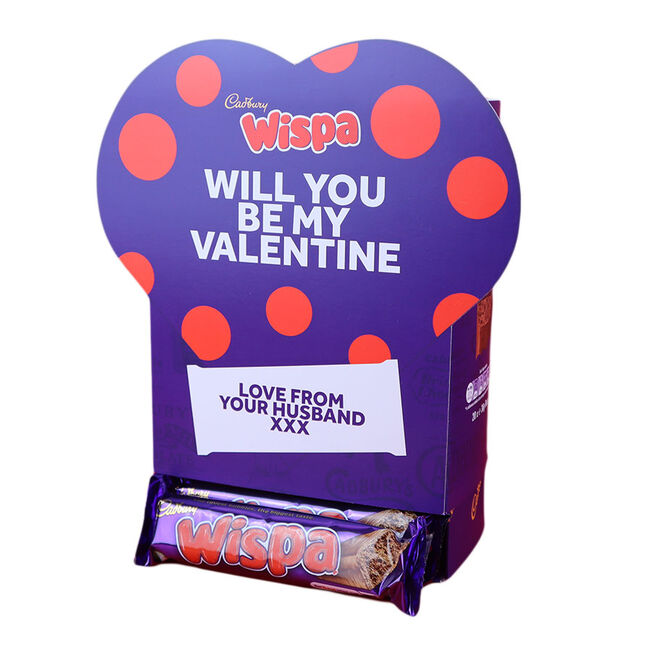 Personalised Cadbury Wispa Favourites Box - Heart Design