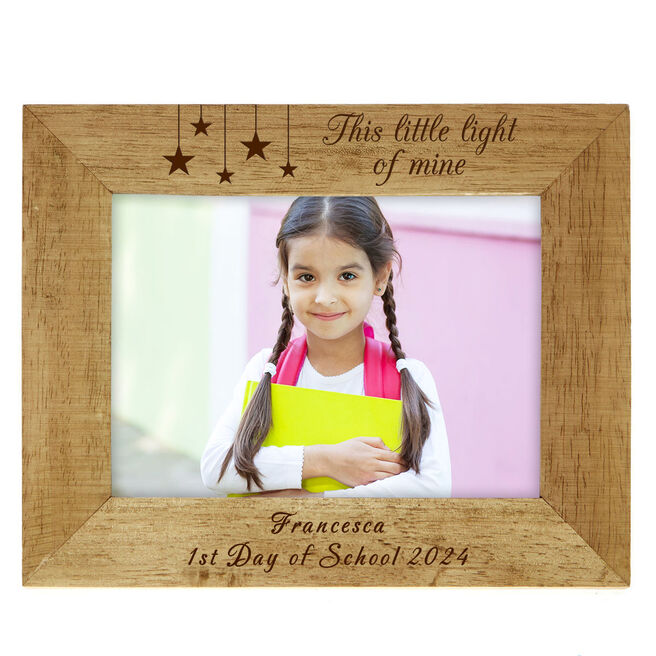 Personalised Photo Frame Little Light Of Mine, First Day