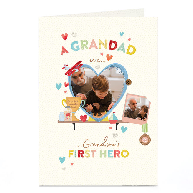 Photo Father's Day Card - Grandad, A Grandson's First Hero