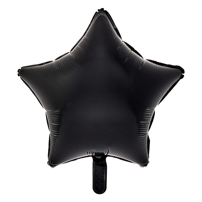 Black Star 19-Inch Foil Helium Balloon