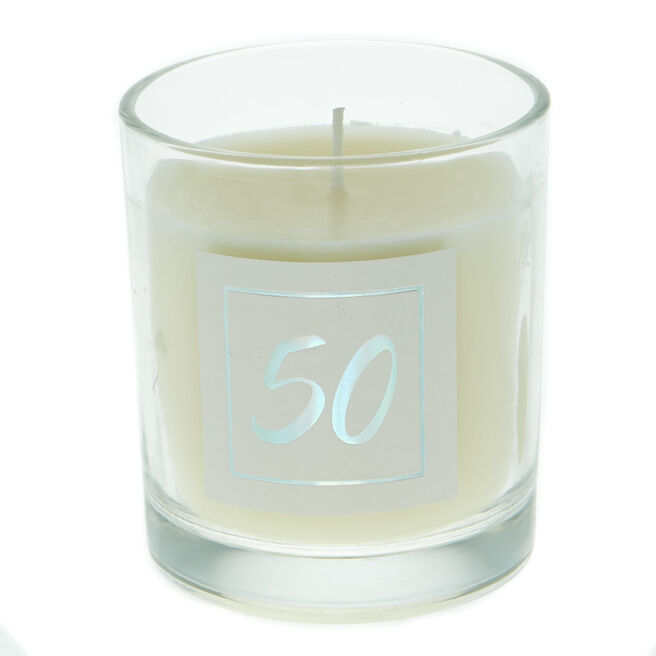 50th Birthday Vanilla Scented Candle