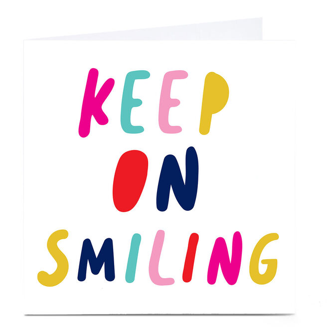 Personalised Hello Munki Card - Keep On Smiling