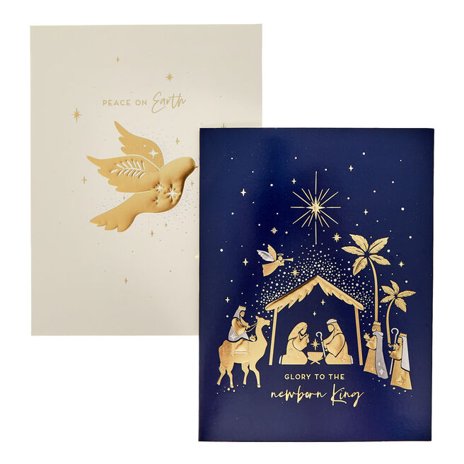 Deluxe Religious Charity Christmas Cards - Pack of 10 (2 Designs) | cardfactory