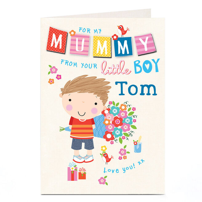 Personalised Card - Mummy From Little Boy