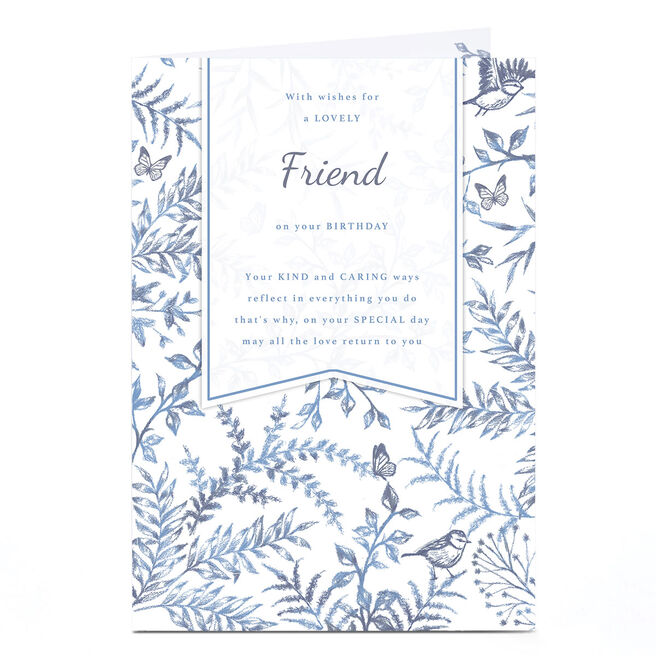 Personalised Birthday Card - With Wishes Friend