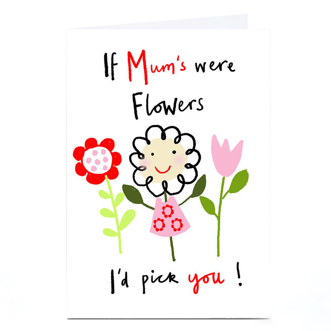 Personalised Lindsay Kirby Mother's Day Card - Mum Flowers