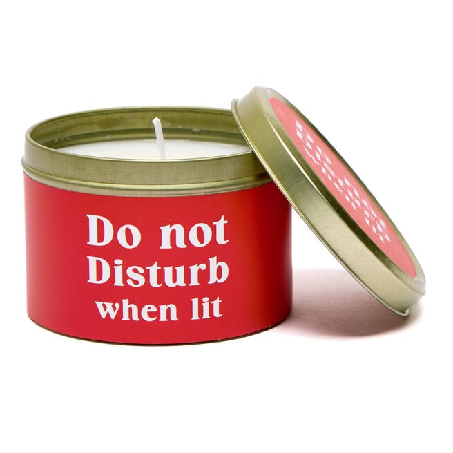 Do Not Disturb When Lit Lime & Basil Scented Candle