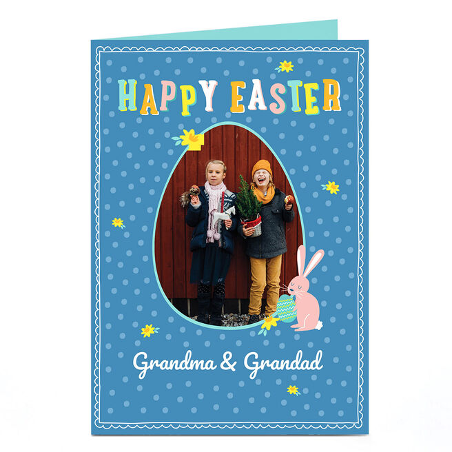 Photo Easter Card - Bunny & Egg
