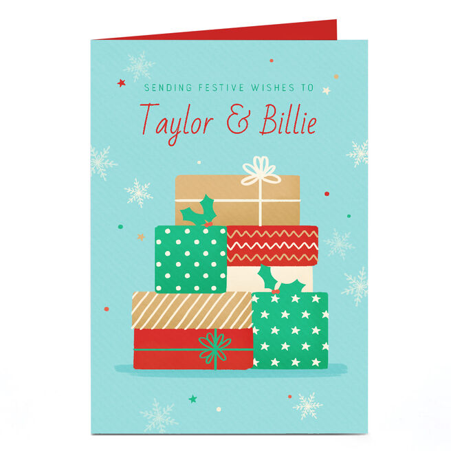 Personalised Christmas Card - Sending Festive Wishes