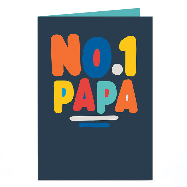 Birthday Card - Bright Bubble Writing No. 1, Papa