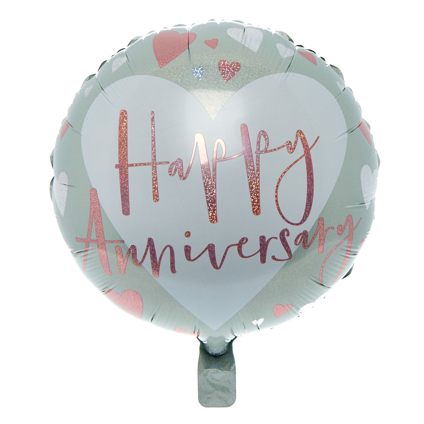 Buy Grey & Pink Happy Anniversary 18-Inch Foil Helium Balloon for GBP 2 ...
