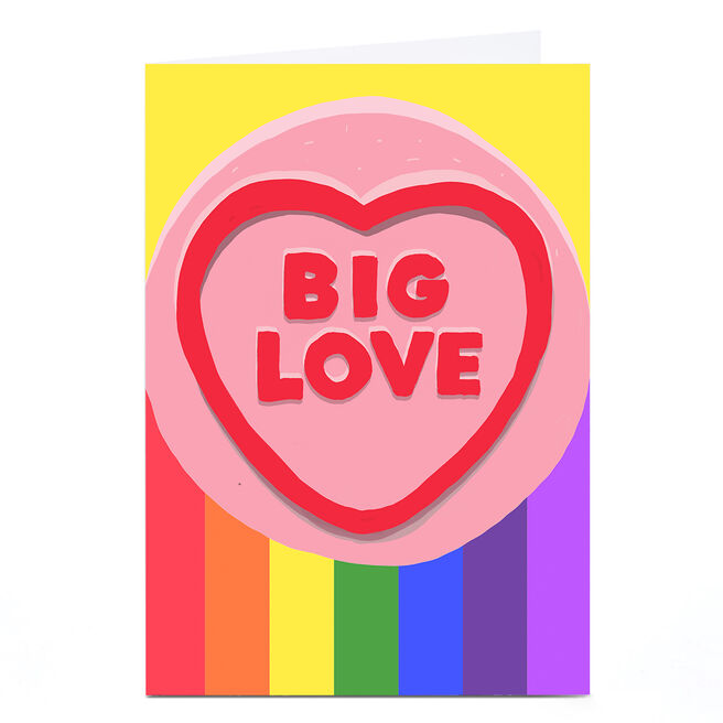 Personalised Jolly Awesome Card - Big Love Rainbow