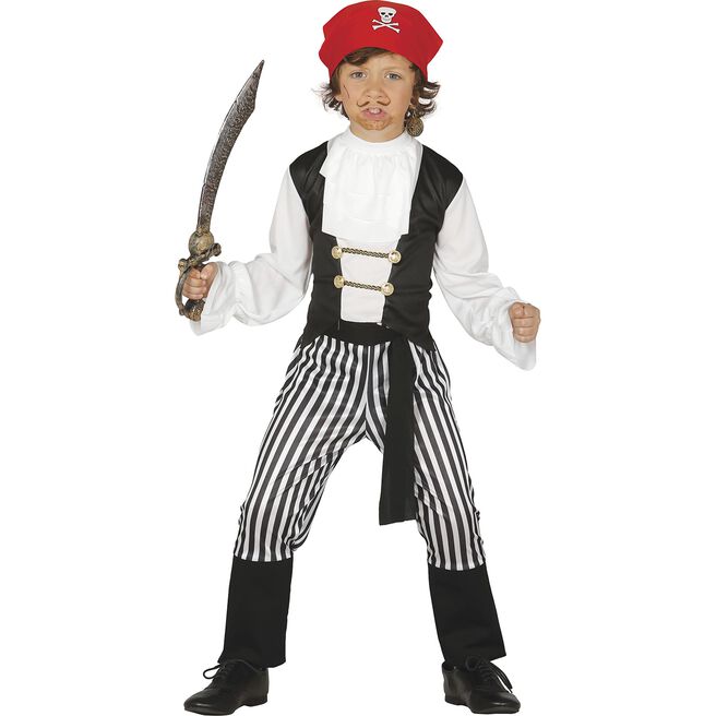 Striped Pirate Children's Fancy Dress Costume 