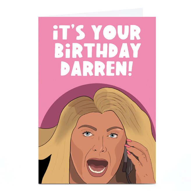 Personalised Phoebe Munger Card - It's Your Birthday Darren!