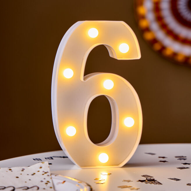 LED Number 6 Light