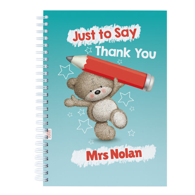 Personalised Thank You Teacher Notebook - Hugs, Just To Say