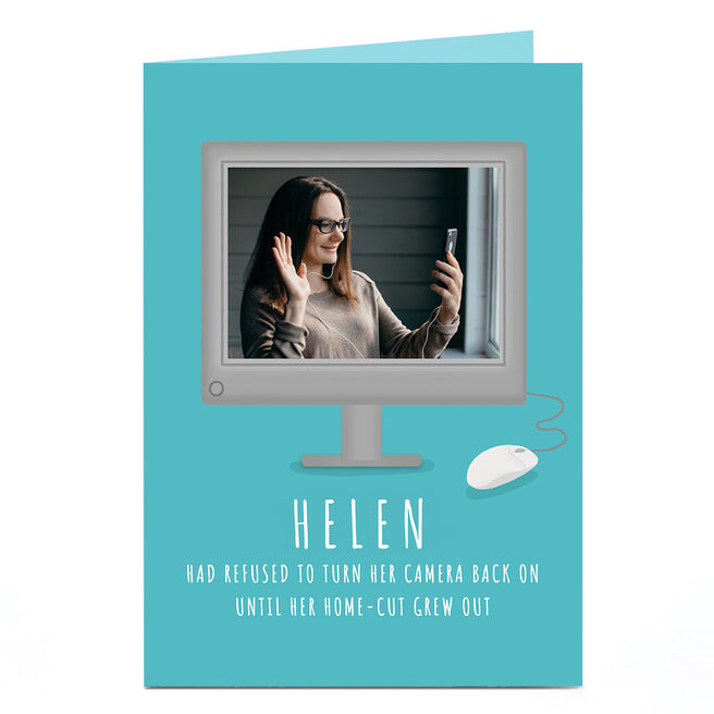 Photo Working From Home Card - Home Hair Cut 