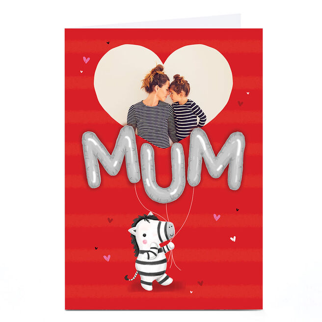 Photo Mum Any Occasion Card - Mum, Zebra